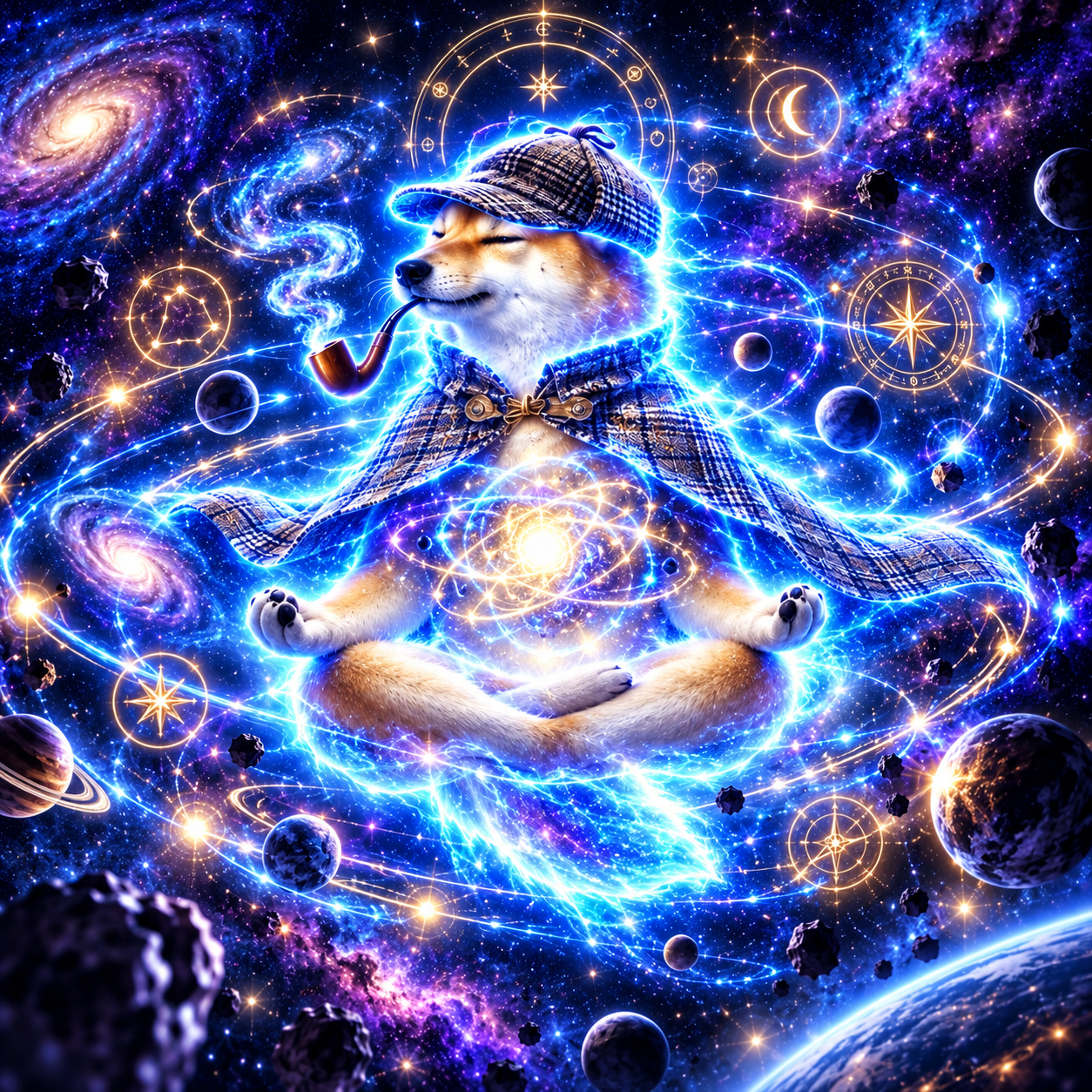 SHERUDOG meditating in cosmic energy
